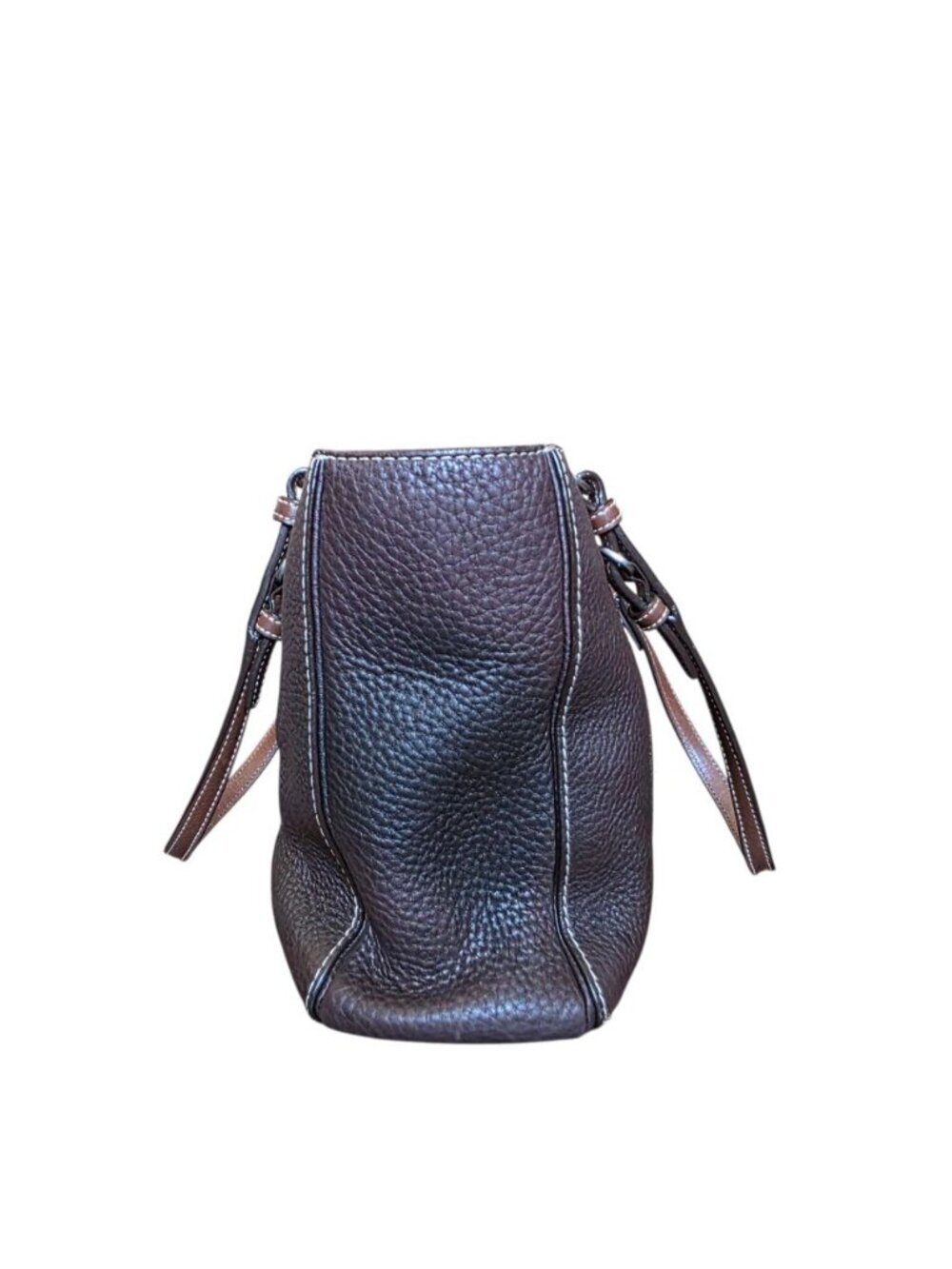 Vintage Coach Chelsea Brown Pebbled Leather Tote East West Shoulder F10892 COA - Picture 8 of 16